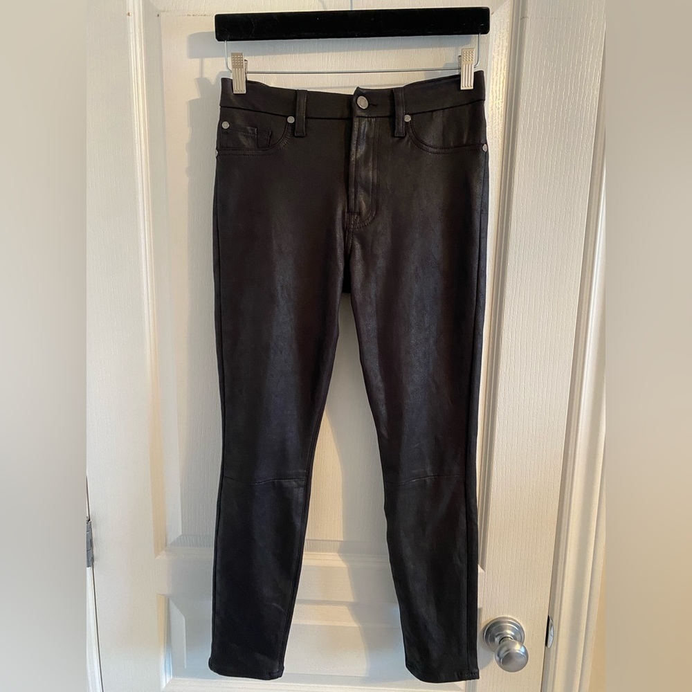 7 For Mankind High Rise Leather Stretch Skinny Jeans | NWT